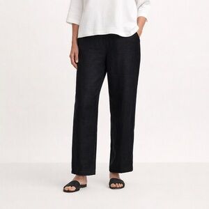 Eileen Fisher Cropped Linen Pants Women’s Plus Large Petite Black